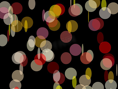 抽象的红色黄色圆圈和椭圆图背景