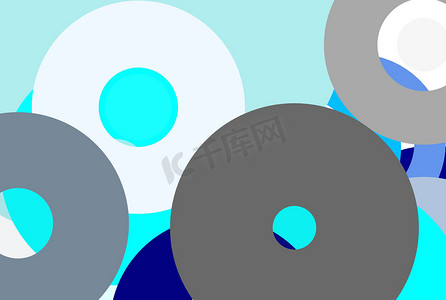 抽象灰色蓝色圆圈图背景