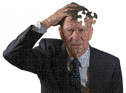 担心记忆力减退和痴呆症的老年白种人的前景