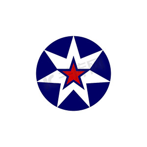 美国之星矢量标志模板插画设计。