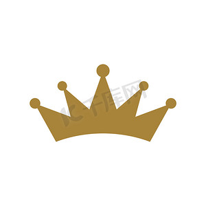 简单的皇冠标志模板插图设计。