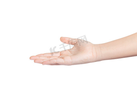 女人的手展示和握着不同的手势。