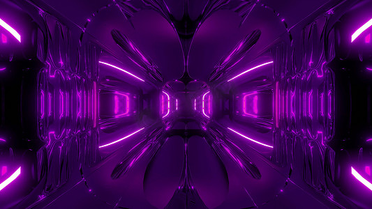 外星飞船走廊隧道壁纸 3d 渲染 3d 插图