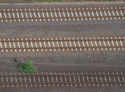 铁路（铁道）线轨鸟瞰图