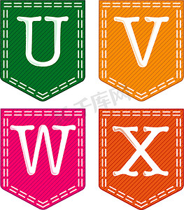 四个字母，U、V、W、X。
