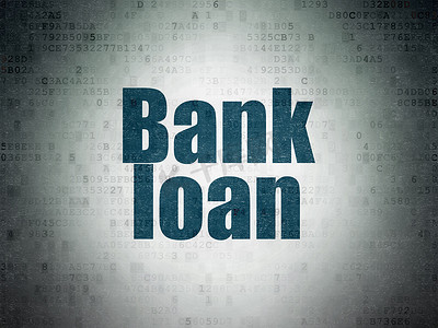 银行概念：数字数据纸背景下的银行贷款