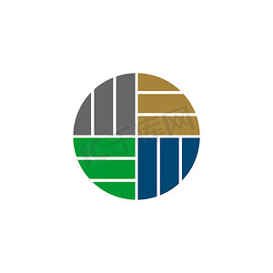 巨蟹logo摄影照片_Colorful Circle Plaited Stock Bar Logo 模板插画设计插画设计。