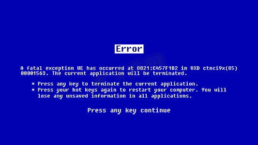 与蓝屏死亡的抽象背景