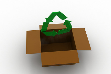 重新循环标志在一个盒子里