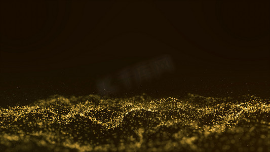 粒子背景闪闪发光的金色闪闪发光，