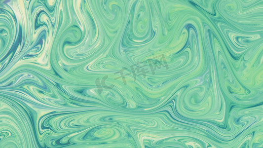 液体大理石摄影照片_抽象绿色大理石花纹艺术图案作为背景。