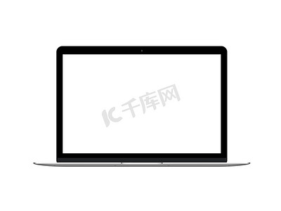 瓷片设计摄影照片_Silver Apple The New MacBook 笔记本电脑样机