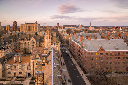 历史建筑和耶鲁大学校园