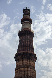 Qutub 尖塔，世界遗产，世界最高的砖尖塔，新德里，印度