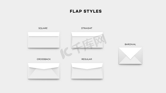 大多数信封盖样式。