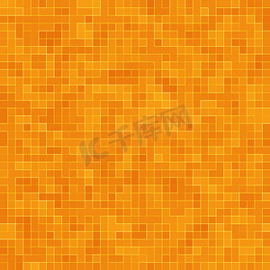 抽象彩色几何图案，橙色、黄色和红色陶器马赛克纹理背景，现代风格墙壁背景。