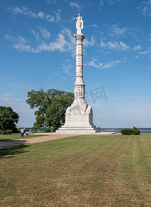战场战争摄影照片_作为独立战争一部分的弗吉尼亚约克镇胜利纪念碑