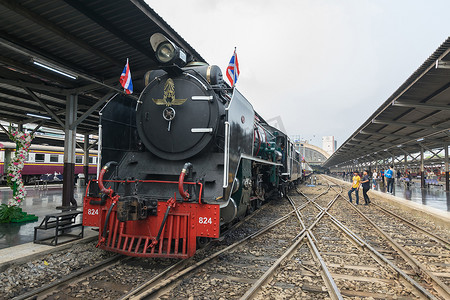 119摄影照片_在泰国国家铁路 119 周年的蒸汽火车