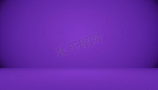 工作室背景概念-产品的深渐变紫色工作室背景。