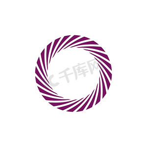 摄影标志的圆形紫色边框