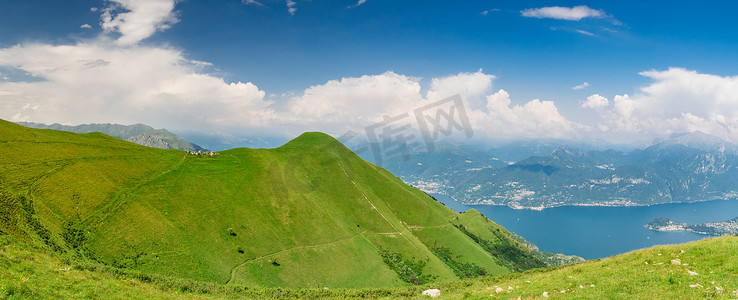 科莫湖和克罗乔内山全景