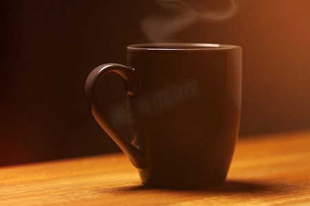 一杯温暖的早晨咖啡