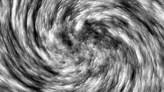 3d 渲染，计算机生成黑色背景上浓密白云的旋转动画