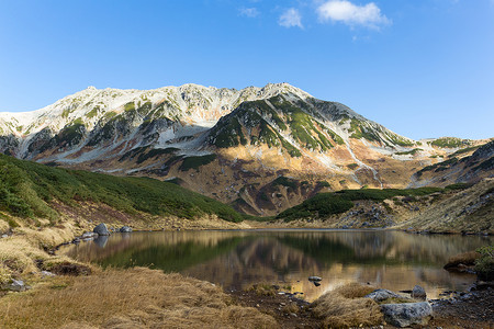 御库里池和山的倒影