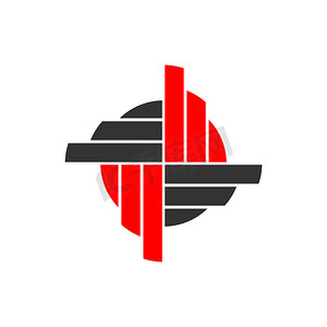 圈红星证券交易所标志模板插画设计。
