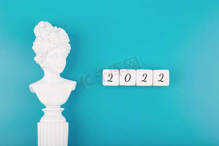 创意2022摄影照片_创意时尚的 2022 年概念。