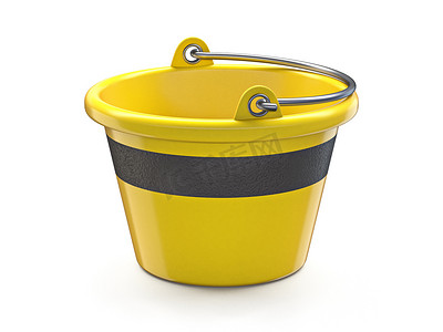 黄色砂浆桶 3D