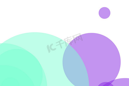 抽象紫绿色圆圈图背景