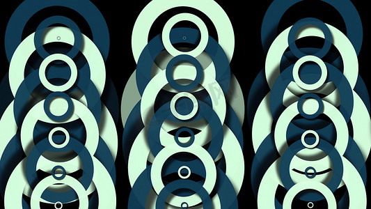 3d 插图-抽象催眠圆圈背景-迷幻视错觉