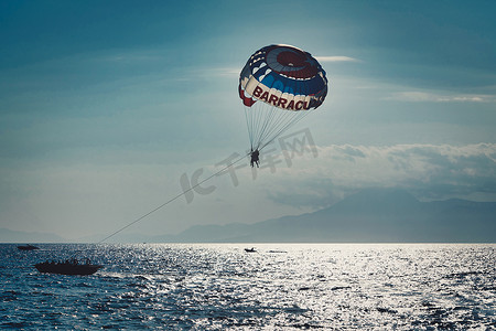海上降落伞，度假村水上活动