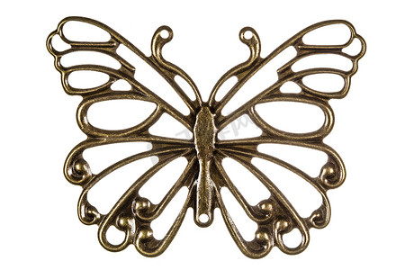 蝴蝶，装饰元素，隔离在白色背景