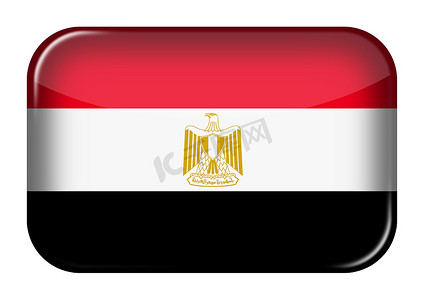 长方形徽章摄影照片_埃及 web 图标矩形按钮与剪切路径 3d 插图