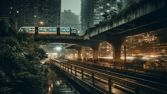 上海外滩之夜一座历史悠久的桥梁