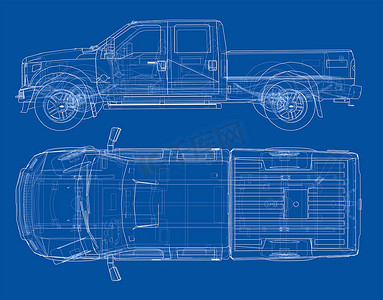 汽车 SUV 绘图轮廓