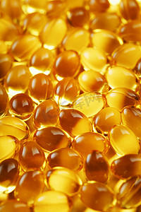 维生素 Omega 3 鱼油壳中胶囊的背景