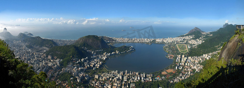 里约奥运会火炬摄影照片_巴西里约热内卢景观全景