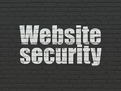 Web 开发概念：墙壁背景上的网站安全