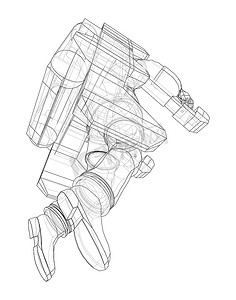 宇航员的概念。 