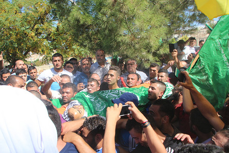 巴勒斯坦 - 冲突 - 葬礼在希伯伦举行