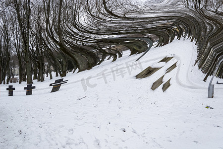 冬天雪背景的数字插图