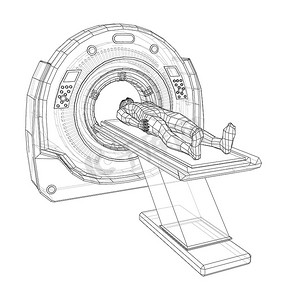核磁共振机扫描病人内部