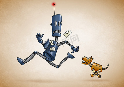 邮差机器人和机械狗