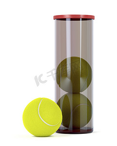 黄色荧光球体摄影照片_在白色的网球
