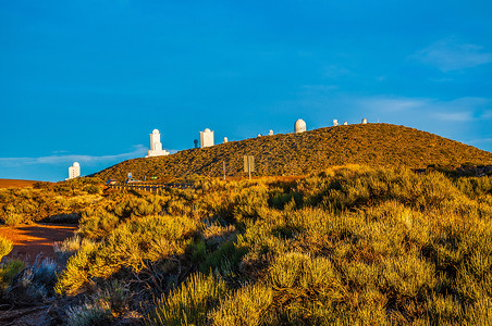 加那利群岛特内里费岛山上的太空观测站