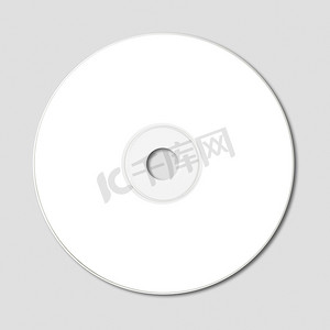 白色 CD-DVD 样机模板隔离在灰色