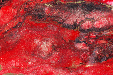深红色背景摄影照片_深红色抽象流体背景。